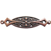 Kabela Filligree Connector, Antique Copper, 38mm