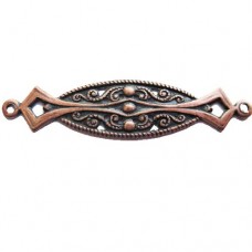 Kabela Filligree Connector, Antique Copper, 38mm