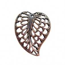 Kabela Exotic Leaf, Antique Copper, 16 x 20mm 