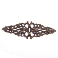 Kabela Filligree Ring Base, Antique Copper, 22 x 60mm 