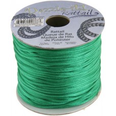 Rattail Cord 1.5mm Kelly Green in 5m pack