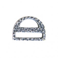 Miyuki-Strap Findings D shape 17.5x13mm Matt Silver,  pack of 2