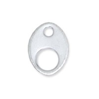 8mm Wide Oval Silver Colour Tag, pack of 24pcs, 322B-011