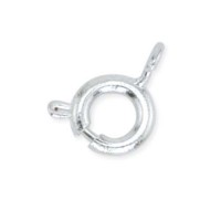 6mm Silver Plated Bolt Ring Clasp - Pack of 6 