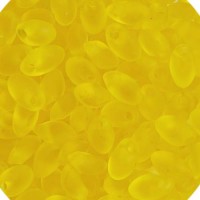 Miyuki Long Magatama Beads, Yellow Opaque Matte - 0136F, Approx 20 Grams