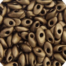 Miyuki Long Magatama Beads, Copper Opaque Matte Metallic Frost - 2006, Approx 20...