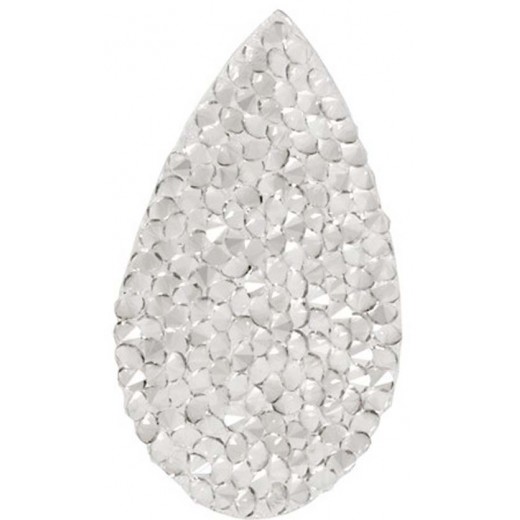 Swarovski Crystal Rock Drop 50x25mm Silvershade Crystal