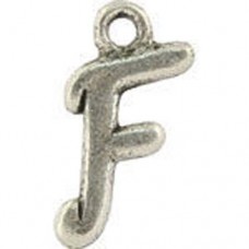 F Hanging Letter Charm 8x14mm