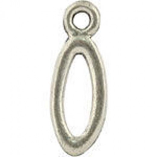 O Hanging Letter Charm 8x14mm