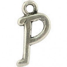 P Hanging Letter Charm 8x14mm