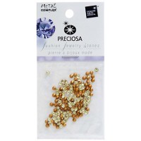 Preciosa Jewelry Stones, Jonquil Gold Foiled, Pack of 144