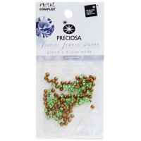 Preciosa Jewelry Stones, Peridot Gold Foiled, Pack of 144