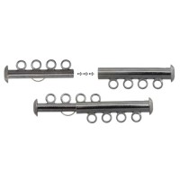 4 Strand Multi Slide Clasp Gunmetal Colour