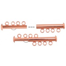 4 Strand Multi Slide Clasp Copper Colour, Pack of 2 Clasps