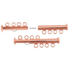 4 Strand Multi Slide Clasp Copper Colour, Pack of 2 Clasps