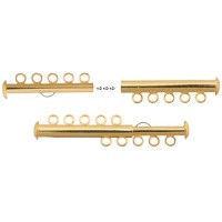 5 Strand Multi Slide Clasp Gold Colour