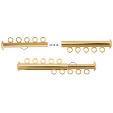 5 Strand Multi Slide Clasp Gold Colour