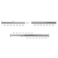 7 Strand Multi Slide Clasp Silver  Colour