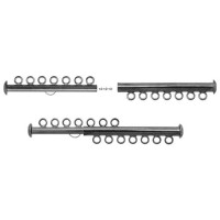 7 Strand Multi Slide Clasp Gunmetal Colour