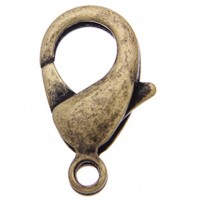 15mm Antique Gold Lobster Clasps, Pack of 5