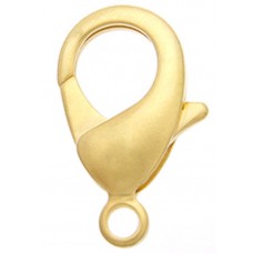 15mm Matte Gold Lobster Clasps, Pack of 5
