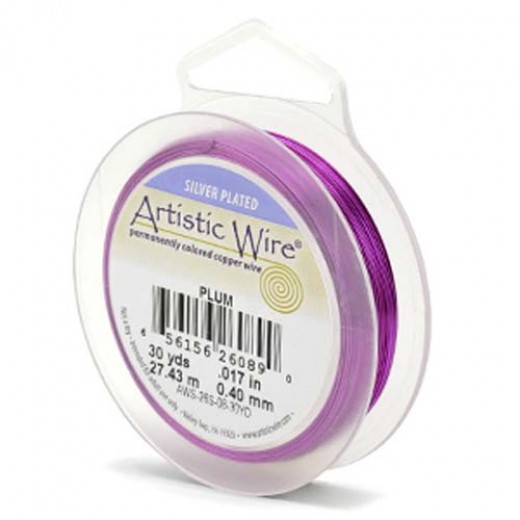 Plum 24ga Artistic Wire, 15YD (13.7m)