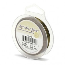 Beadalon 26ga Artistic Wire, Olive, 30YD