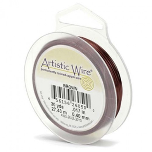 Beadalon 30ga Artistic Wire, Brown, 50YD