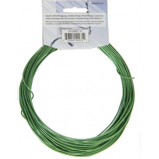 Aluminium Wire 12ga (2.5mm)  30ft Round Green