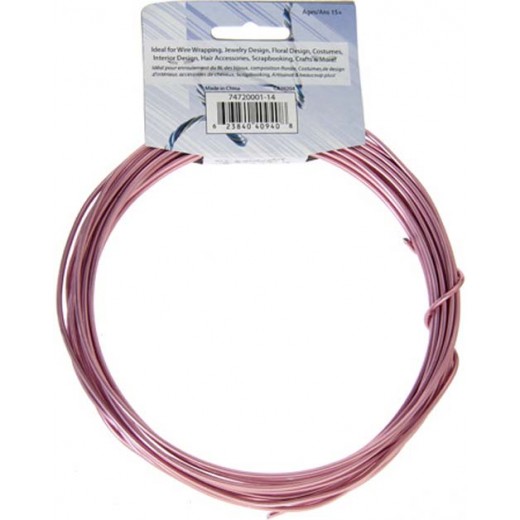 Aluminium Wire 12ga (2.5mm)  30ft Round Rose