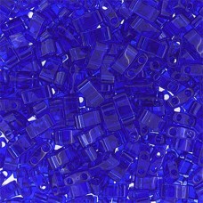 Ocean Blue Transparent  Half Tila Beads, colour 0151 5.2gm approx.