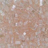 Light Rosaline Transparent Half Tila Beads, colour 0365, 50 Grams approx.