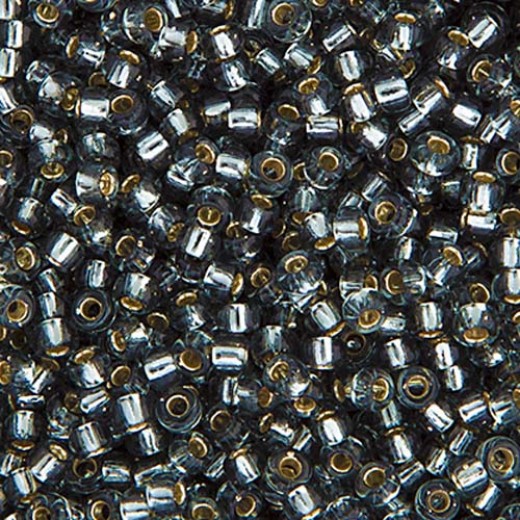 Grey Silver Lined, Miyuki 11/0 Seed Beads, Colour 0021, 22g Approx