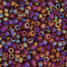 Dark Topaz AB Matte Transparent, Miyuki 11/0 Seed Beads, Colour 0134FR, 22g Appr...