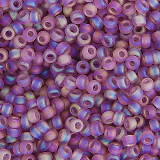 Smoky Amethyst AB Matte Transparent, Miyuki 11/0 Seed Beads, Colour 0142FR, 250 Grams