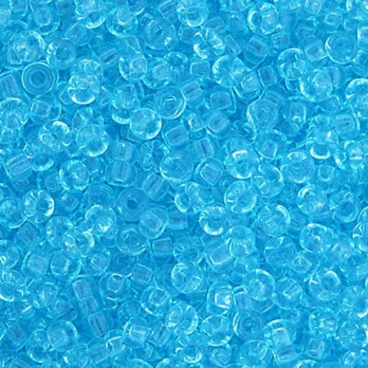 Aqua Transparent, Miyuki 11/0 Seed Beads, Colour 0148, 22g Approx