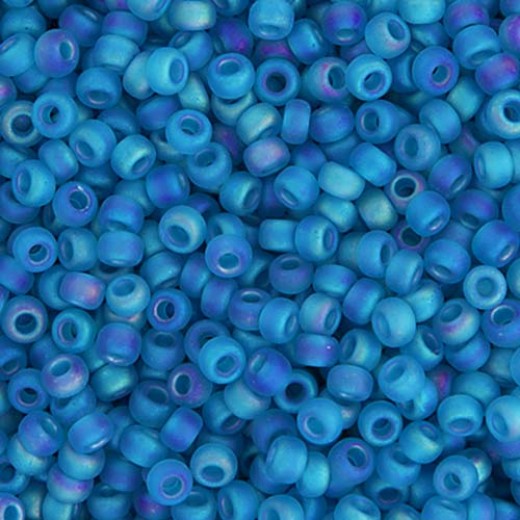 Capri Blue Transparent AB Matte, Miyuki 11/0 Seed Beads, Colour 0149FR, 250 Grams
