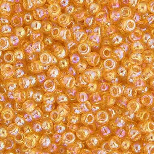 Bulk Bag Light Topaz Transparent AB Miyuki 11/0 Seed Beads, 250g, Colour 0251