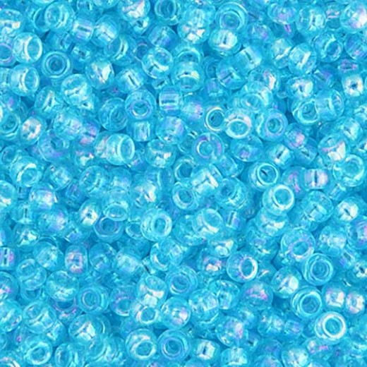 Bulk Bag Dark Aqua Transparent AB Miyuki 11/0 Seed Beads, 250g, Colour 0260