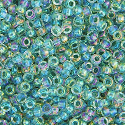 Seagreen AB Lined-Dyed Miyuki 11/0 Seed Beads, 250g, Colour 0263