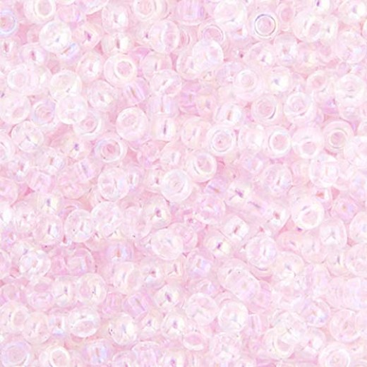 Light Pink AB Lined-Dyed Miyuki 11/0 Seed Beads, 250g, Colour 0265