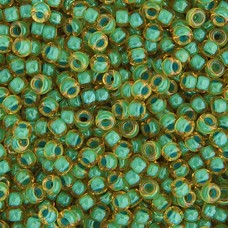 Light Topaz Turquoise Lined Luster Miyuki 11/0 Seed Beads, 250g, Colour 0374