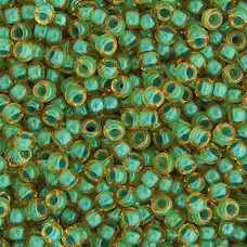 Light Topaz Turquoise Lined Luster Miyuki 11/0 Seed Beads, 250g, Colour 0374