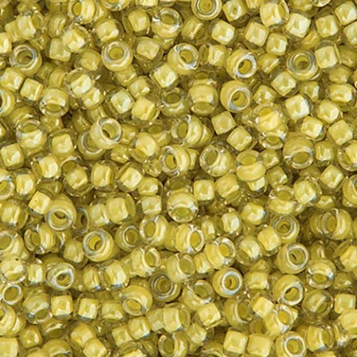 Crystal Light Olive Lined Luster Colour-378, Miyuki 11/0, 22g
