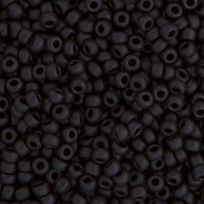 Matte Black Miyuki Seed Beads 11/0, Colour 401F, 22g