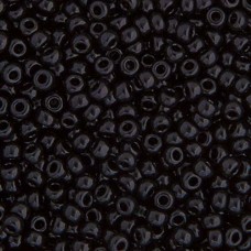 Opaque Black Miyuki Seed Beads 11/0, Colour 0401, 22g