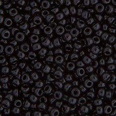 Opaque Black Miyuki Seed Beads 11/0, Colour 0401, 22g