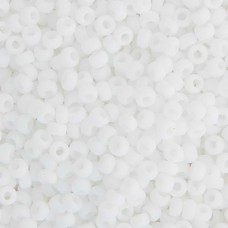 Chalk White Opaque Miyuki 11/0 Seed Beads, 250g, Colour 0402
