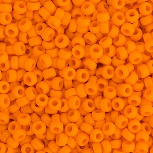 Miyuki Size 11/0 Seed Beads, Orange Mandarin Opaque, colour 0405, 22g Approx. 