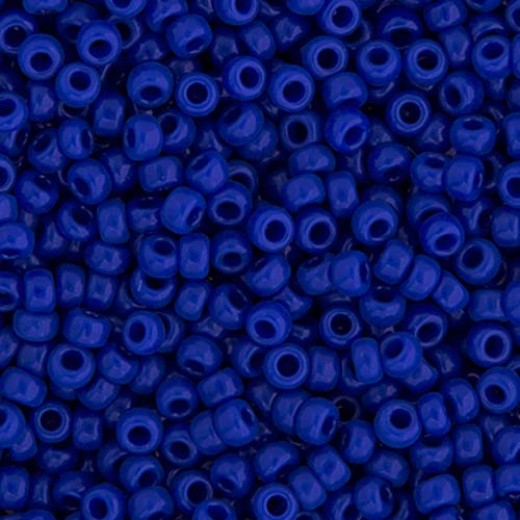 Bulk Bag Cobalt Blue Opaque Miyuki 11/0 Seed Beads, 250g, Colour 0414
